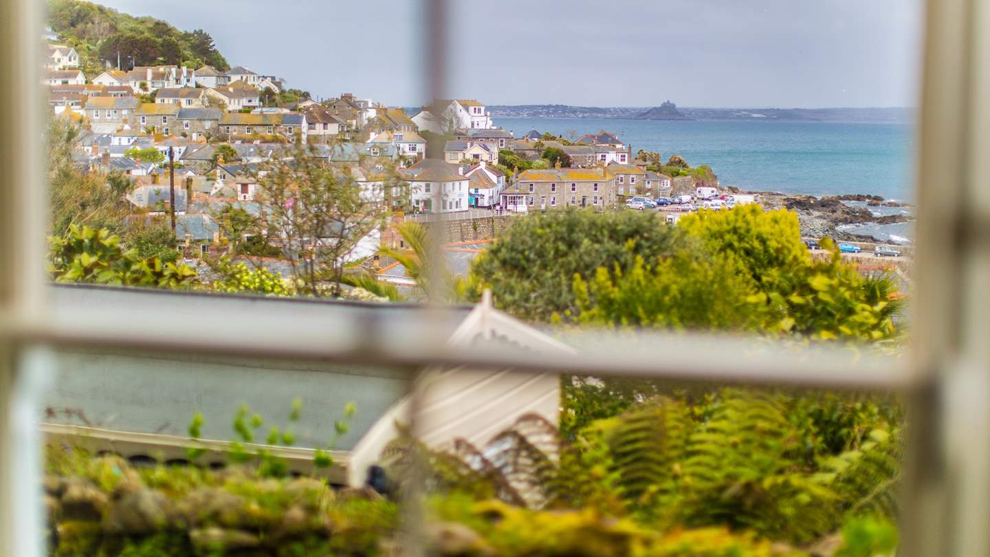 There are gorgeous sea views from every window, all the way out to St Michael's Mount in the distance