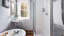 There's also a walk in shower for refreshing morning ablutions...