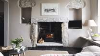 Full of glorious original features, we're in love with this fireplace