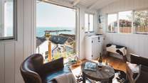 Delight in the magnificent views of Mousehole harbour from the comfort of the shepherd's hut