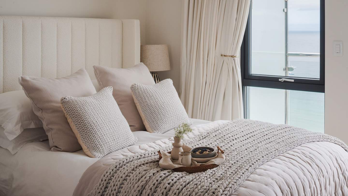 Drift asleep to ocean lullabies in the super-king-size bed...