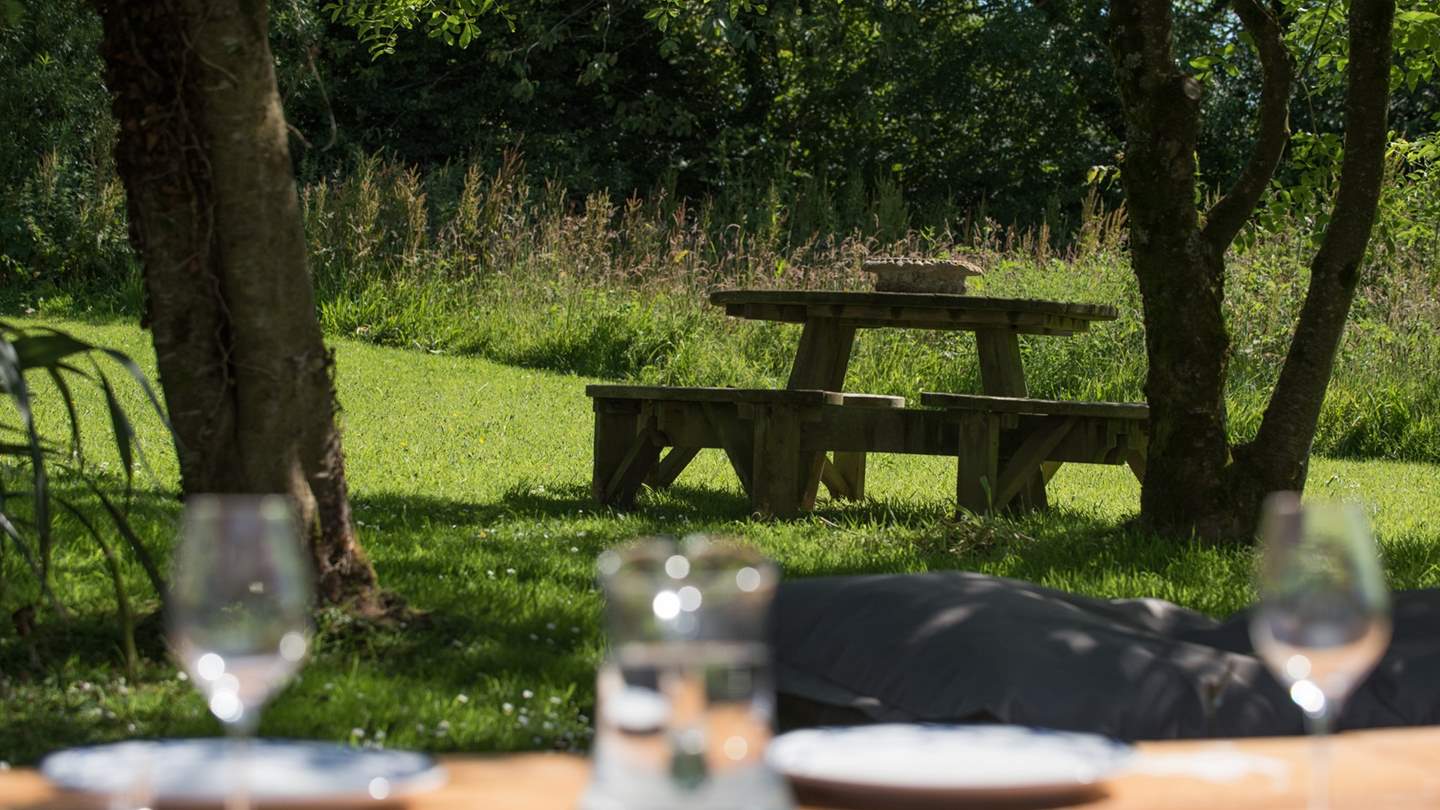 There's lots of quiet, shady spots to be found in the garden on hot summer days