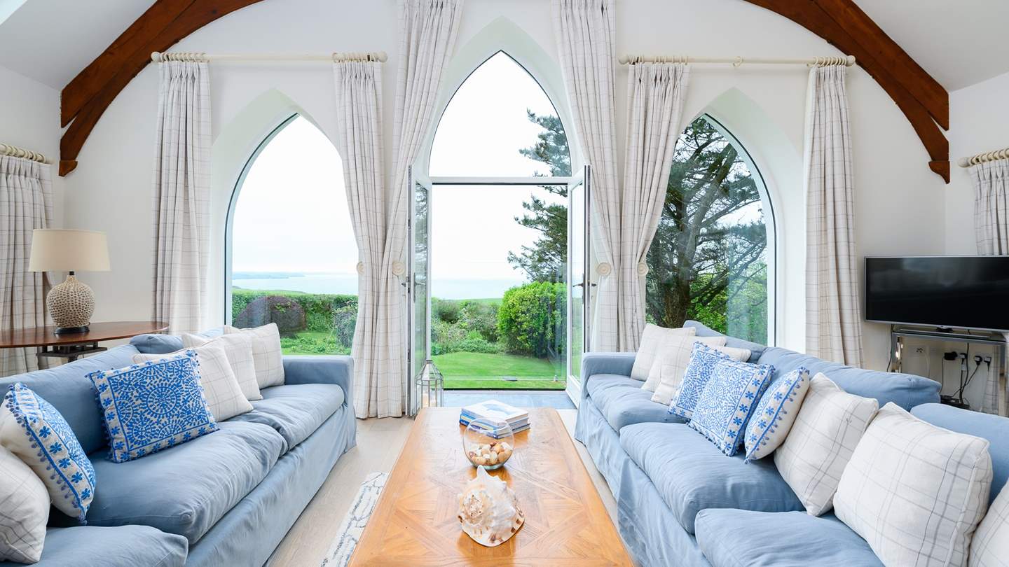 There's plenty of seating with two sitting areas, both with lovely views