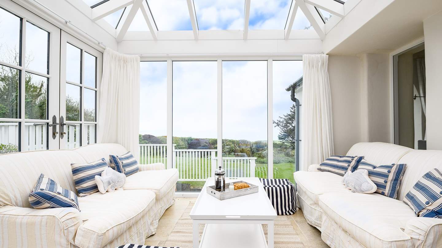 The second sitting area has lovely views over the garden