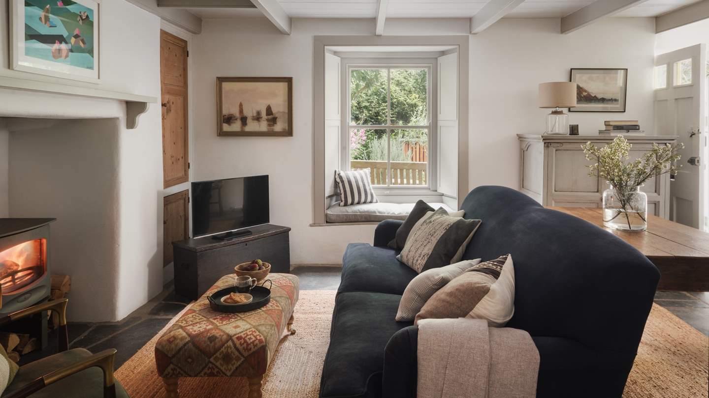 The pretty south-facing window seat is simply a dream