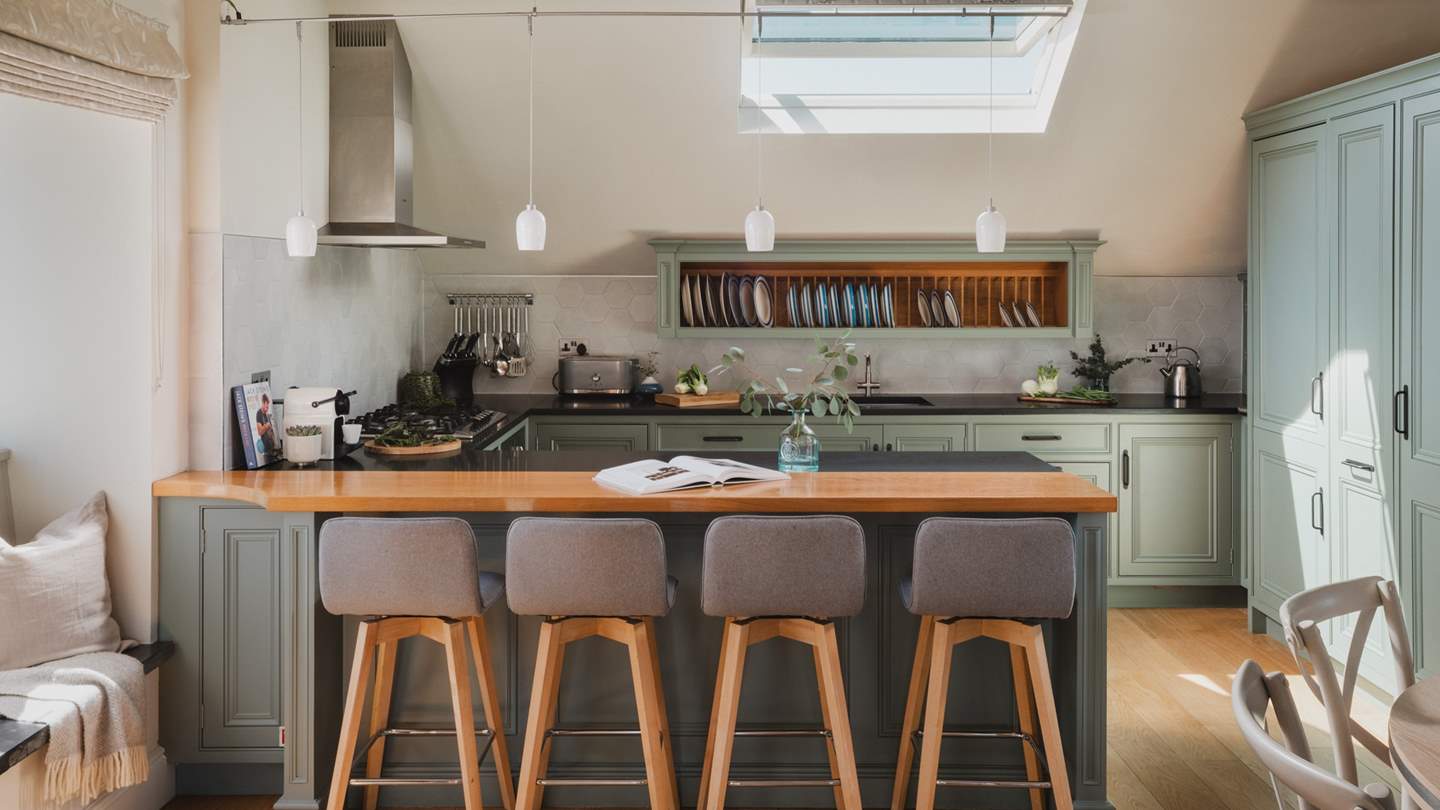 The bespoke kitchen will delight any budding Masterchef... 