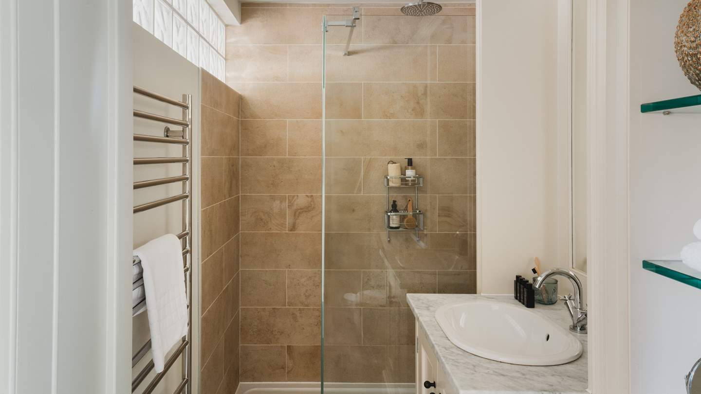 The sumptuous spacious en suite shower room