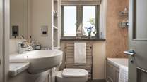 The family bathroom is just perfect for long soaks in the bath or a refreshing shower.
