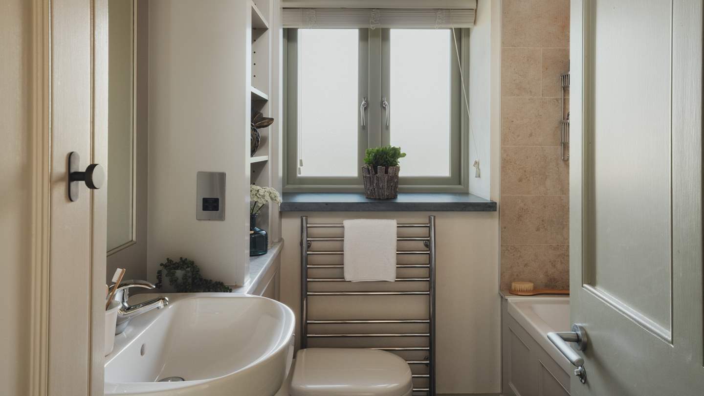 The family bathroom is just perfect for long soaks in the bath or a refreshing shower