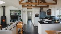 The bespoke kitchen will delight any budding chef...